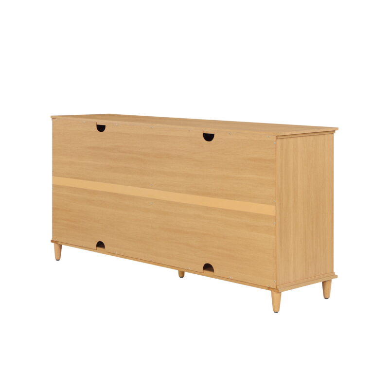 Beautiful Drew Rattan 4-Door Buffet Sideboard by Drew Barrymore, Warm Honey Finish - Image 4