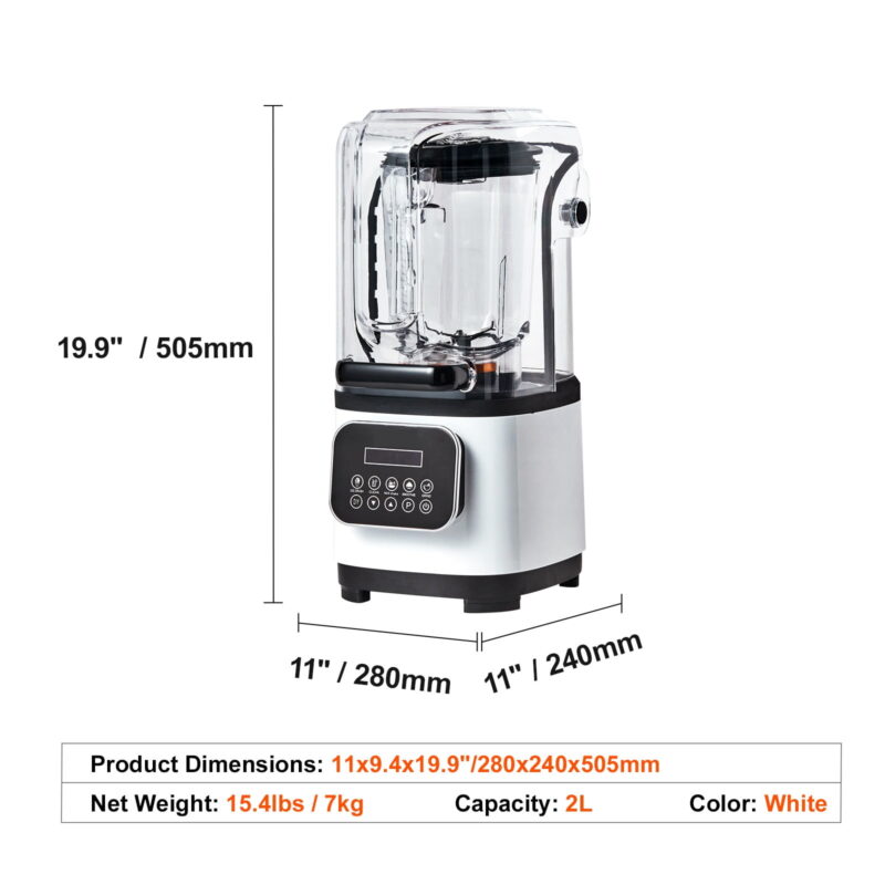 KFFKFF  68oz Professional Blender with Shield  Auto Blending Smoothie Blender High-Speed ​​Blenders Countertop Blenders BPA-Free, Auto-smart Tech & Speed ​​Control Juice Blender Set - Image 6