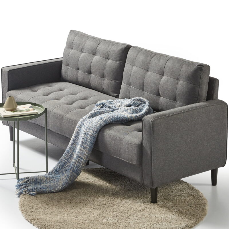Zinus Benton 75" Sofa Couch, Dark Grey - Image 6