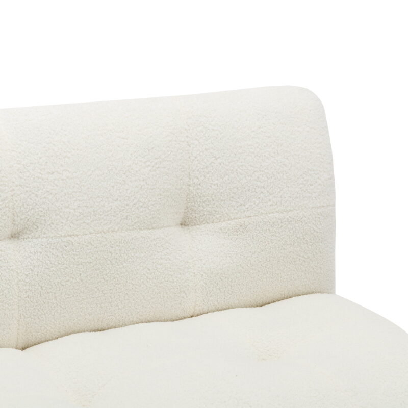 Mainstays Camden Cozy Futon, Cream Boucle Fabric, 72" - Image 7