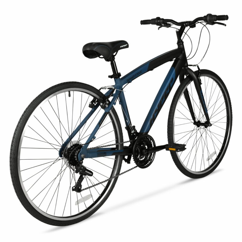 Hyper Brand Bicycle 700c Men's Spin Fit Hybrid Bike, Black and Blue, Adults - Image 5