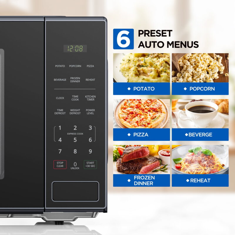 Mainstays 2.2 cu ft Countertop Microwave Oven, Black, New - Image 4