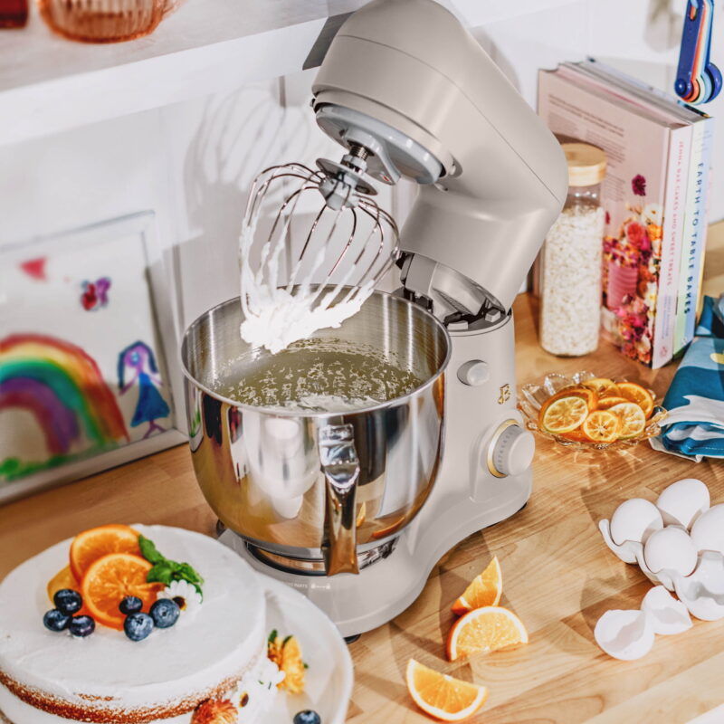 Beautiful 5.3 Qt Stand Mixer, Porcini Taupe with Flat Beater, Dough Hook, Balloon Whisk - Image 3