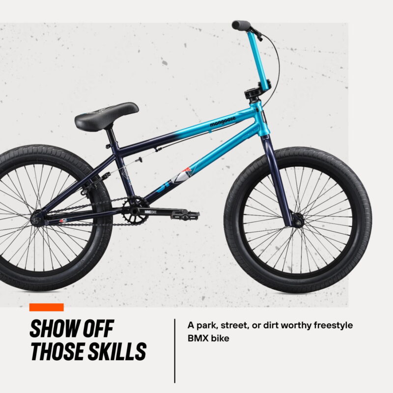 Mongoose Legion L80 Freestyle BMX Bike, 20" Wheels, Ages 8 and up, Teal - Image 4