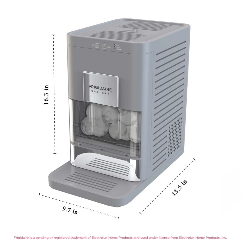 Frigidaire Gallery Artisinal Clear Sphere Ice Maker, Touch Control, Grey, EFIC242-GREY - Image 3