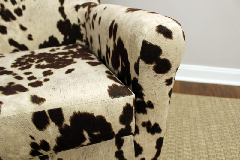 Fox Hill Ellis Rolled Arm Lounge Chair, Brown Cowhide - Image 5