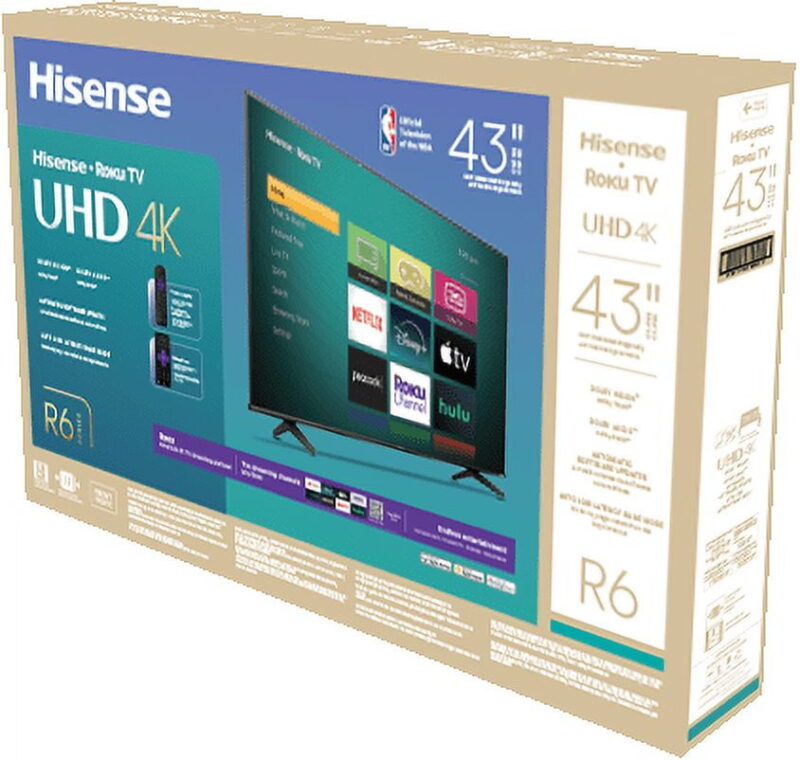Hisense 43" Class 4K UHD LED LCD Smart Roku TV HDR R6 Series 43R6E3 - Image 5