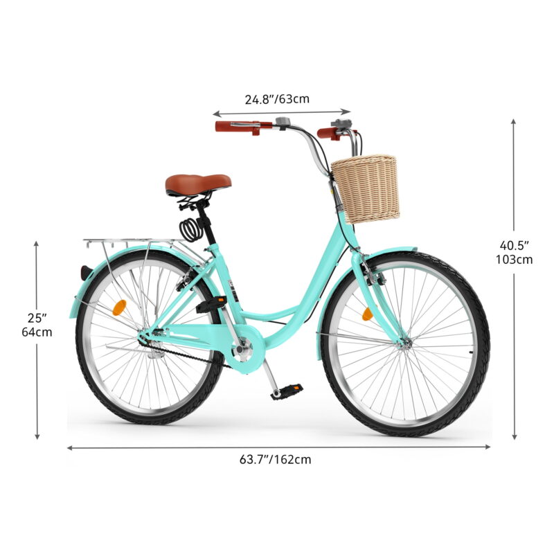 Dextrus 24'' Womens Classic Beach Cruiser Bike - Image 2