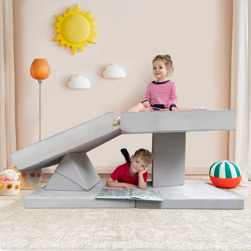 Imaginarium Kids Play Couch, Light Gray - Image 2