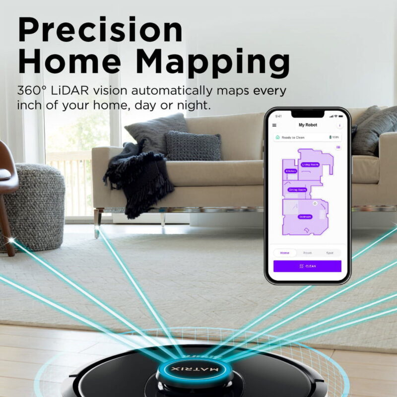 Shark Matrix™ Robot Vacuum, No Spots Missed, Precision Home Mapping, Perfect for Pet Hair, Wi-Fi, AV2310, New - Image 5