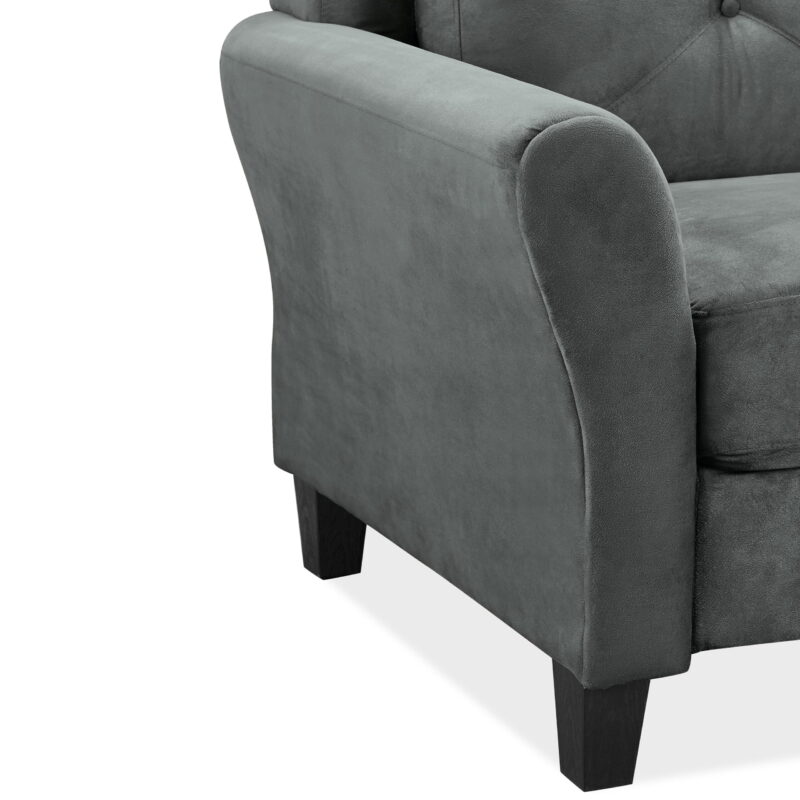 Lifestyle Solutions Taryn Club Chair, Dark Gray Fabric - Image 4