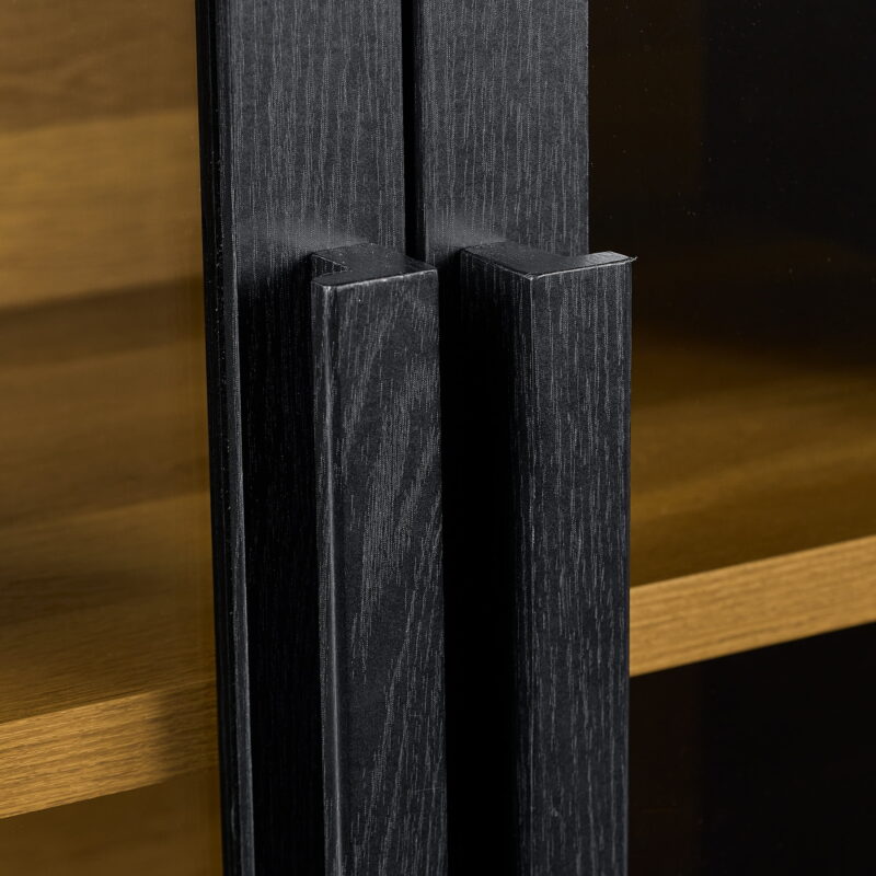 Better Homes & Gardens Ezra TV Stand for TV's up to 70", Rich Black finish - Image 5