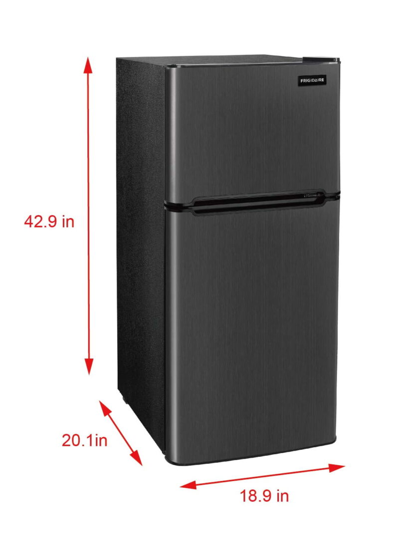 FRIGIDAIRE 4.5 Cu Ft, 2 Door Refrigerator With Freezer Capacity 1.35 Cu Ft, Manual Defrost Black Stainless Steel - Image 6