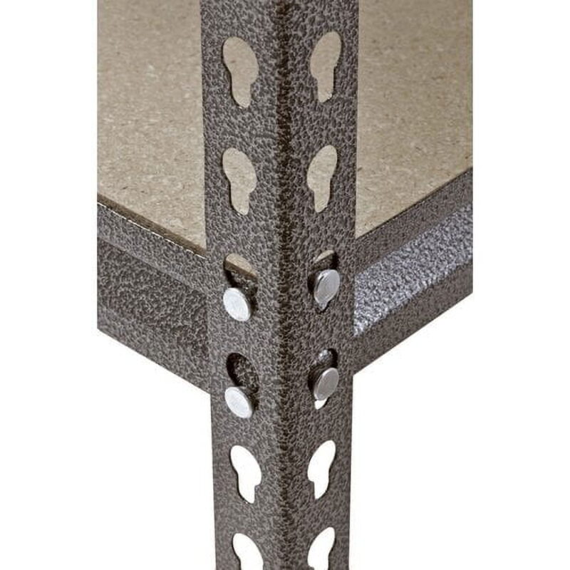 Muscle Rack 48"W x 18"D x 72"H 5-Tier Steel Shelving, 800 lbs. Capacity per Shelf, Silver - Image 2