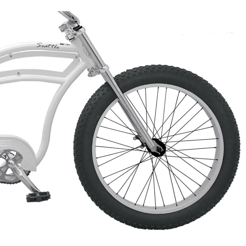 Micargi SEATTLE 26" Unisex Stretch Fat Tire Cruiser-White - Image 4