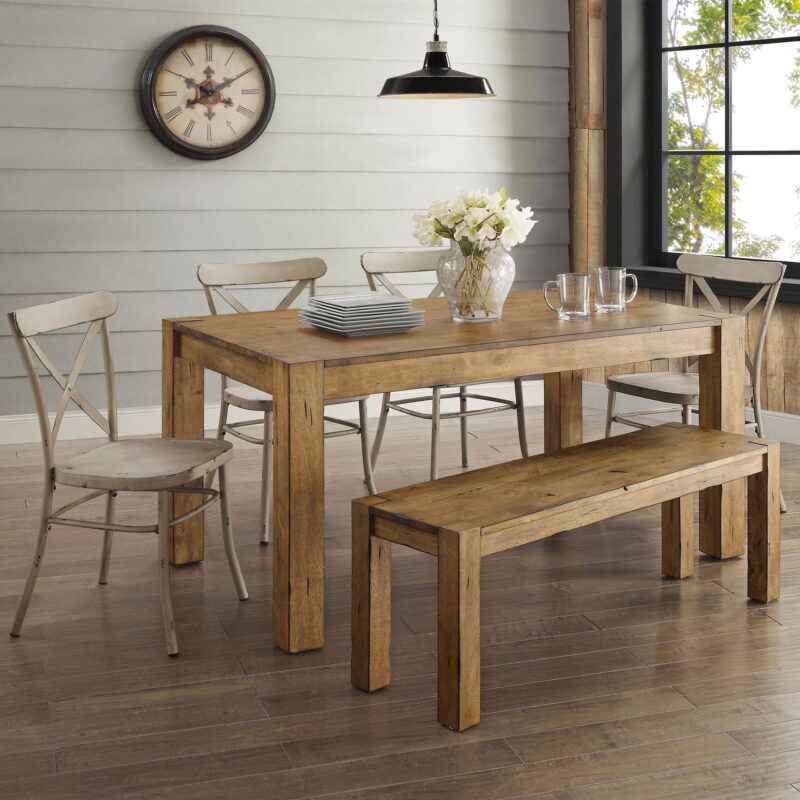 Better Homes & Gardens Bryant Solid Wood Dining Table, Rustic Brown - Image 3