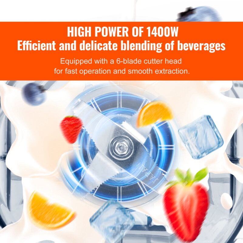 KFFKFF  68oz Professional Blender with Shield  Auto Blending Smoothie Blender High-Speed ​​Blenders Countertop Blenders BPA-Free, Auto-smart Tech & Speed ​​Control Juice Blender Set - Image 4