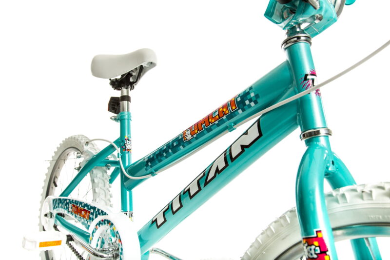 Titan 20 In. Tomcat Girls BMX Bike with Pads, Teal Blue - Image 2