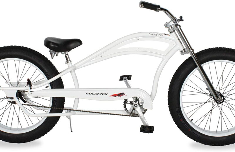 MICARGI 26" Retro Beach Cruiser Bike Single Speed Fat Tire Bicycle Seattle -WHITE - Image 2
