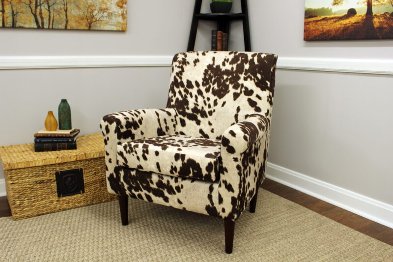 Fox Hill Ellis Rolled Arm Lounge Chair, Brown Cowhide - Image 2