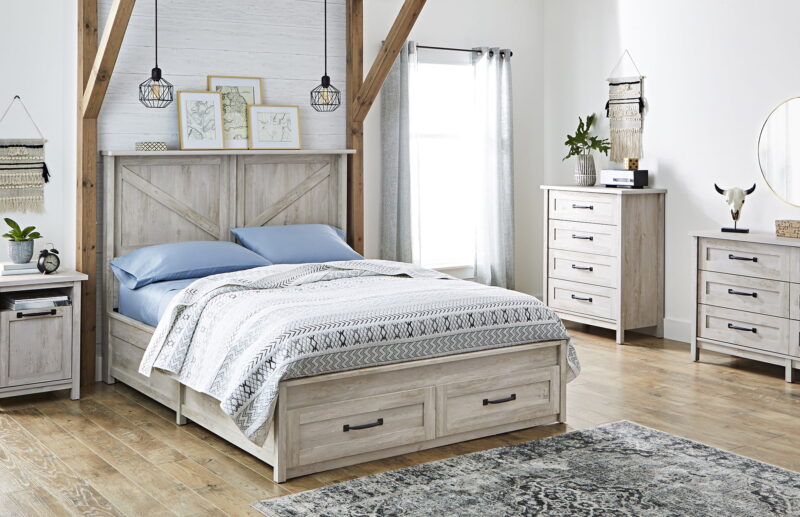 Better Homes & Gardens Modern Farmhouse 6-Drawer Dresser, Rustic White Finish - Image 3