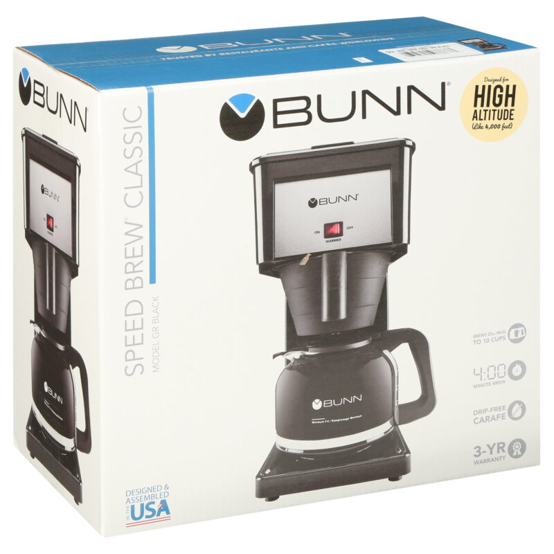 BUNN GRB High Altitude Speed Brew Classic 10-Cup Coffee Maker, Black, 38300.0065 - Image 7