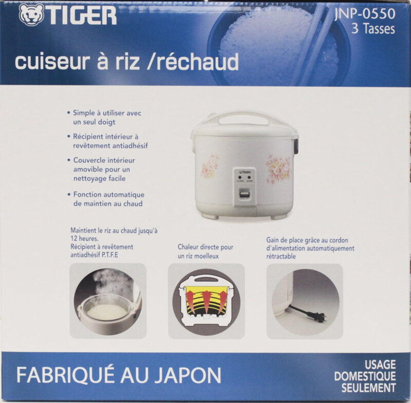 Tiger 3-Cup Electric Rice Cooker, White - Non Stick Inner Pan, Keep-Warm Function - Image 6