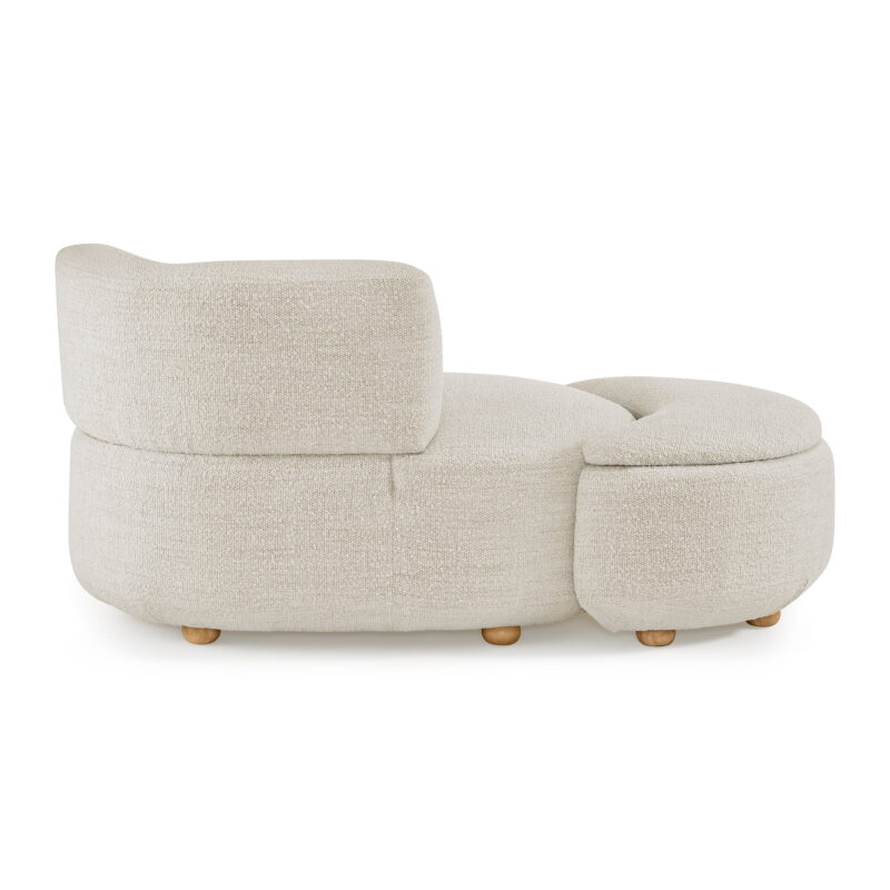 Better Homes & Gardens Juliet Modern Boucle Chaise & Storage Ottoman, Pearl - Image 6