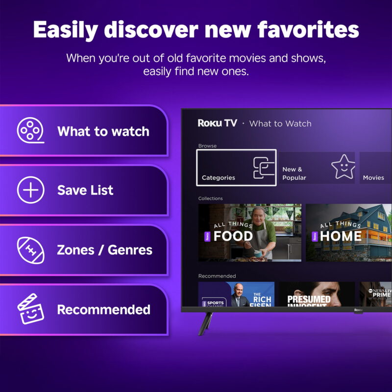 Roku Smart TV 2025 – 85-Inch Select Series, 4K HDR TV – Roku TV with Enhanced Voice Remote - Image 7