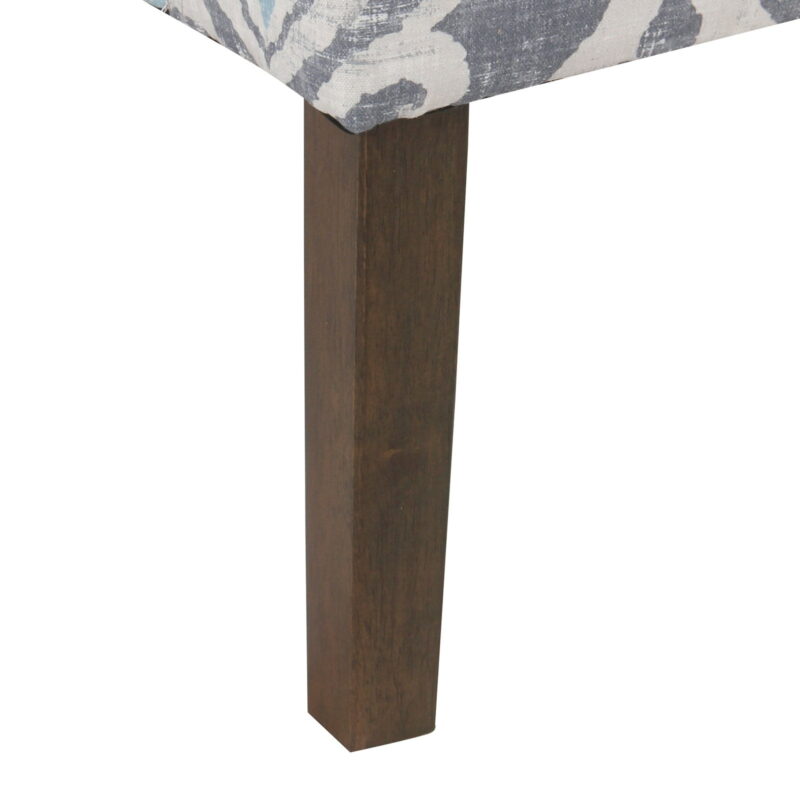 HomePop Classic Swoop Accent Chair - Blue and White Damask - Image 6