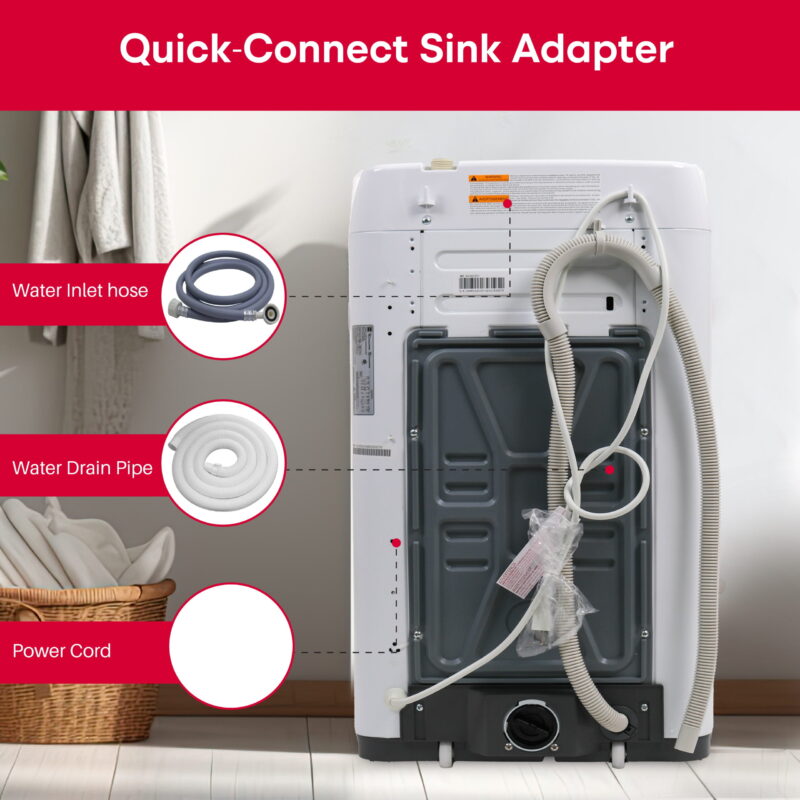 RCA, 0.9 cu ft Portable Washer, White, RPW091 - Image 3