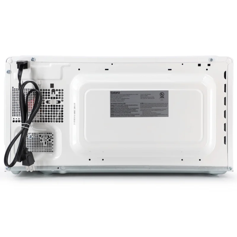 Galanz 1.1 cu ft 1000W Countertop Microwave Oven in White with One Touch Express Cooking - Image 4