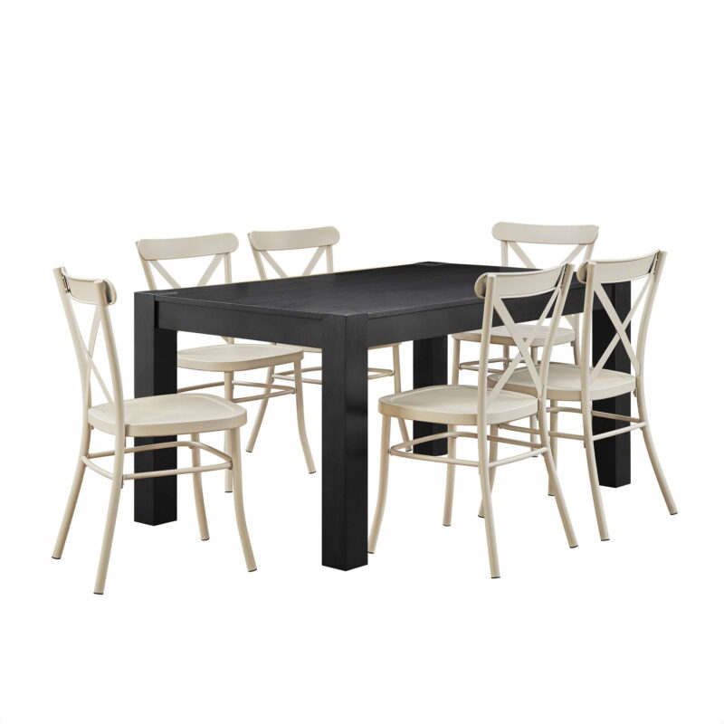 Better Homes & Gardens Bryant 58.5 in Rectangle Solid Wood Construction Dining Table, Charcoal - Image 6