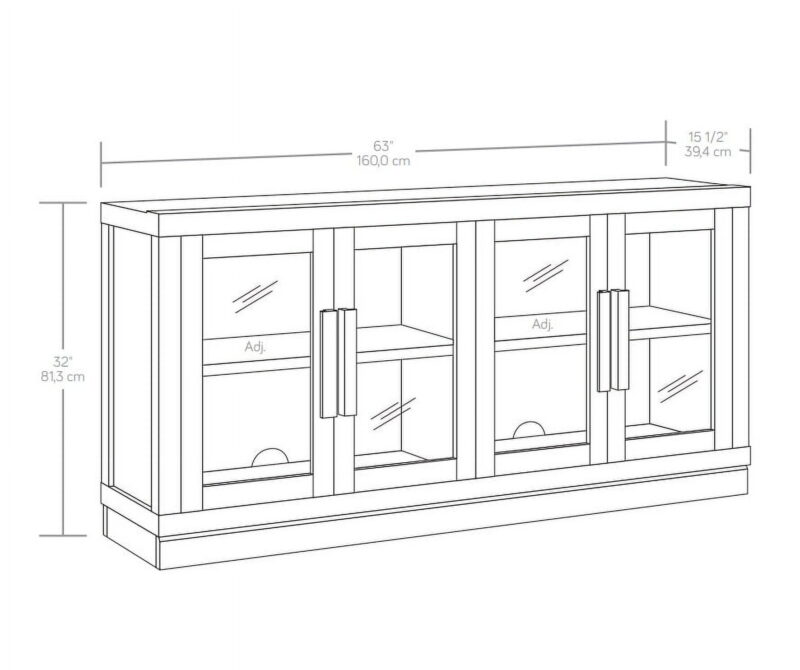 Better Homes & Gardens Ezra TV Stand for TV's up to 70", Rich Black finish - Image 3