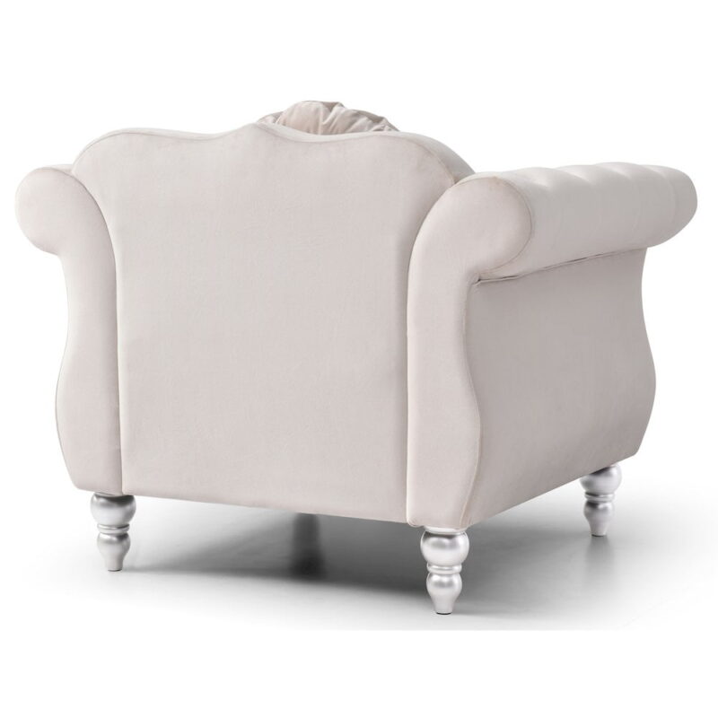 Glory Furniture Hollywood Accent Chair in Ivory Color - Image 6