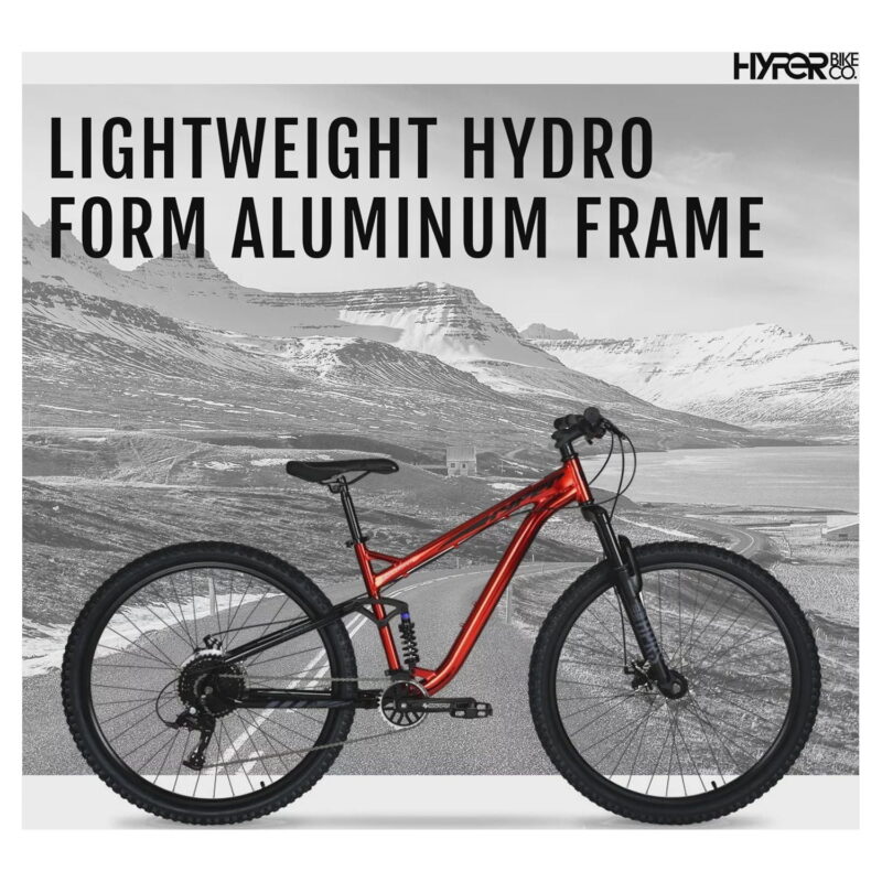 29" Hyper Explorer Dual Suspension Mountain Bike, Adults Age 13+, Red - Image 3