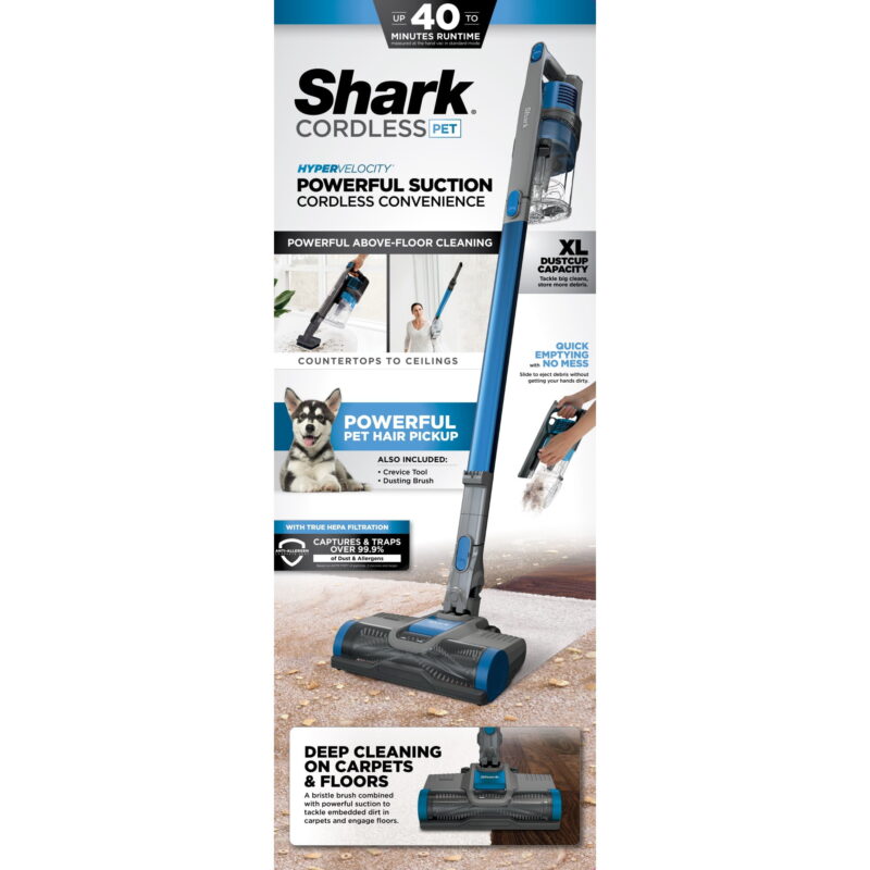 Shark® Cordless Pet Stick Vacuum for Carpet and Hard Floors with Anti-Allergen Complete Seal, IX140H - Image 3