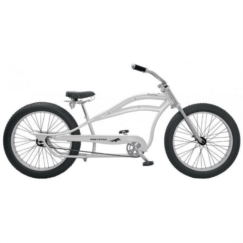 Micargi SEATTLE 26" Unisex Stretch Fat Tire Cruiser-White - Image 2