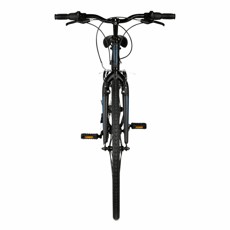 Hyper Brand Bicycle 700c Men's Spin Fit Hybrid Bike, Black and Blue, Adults - Image 4