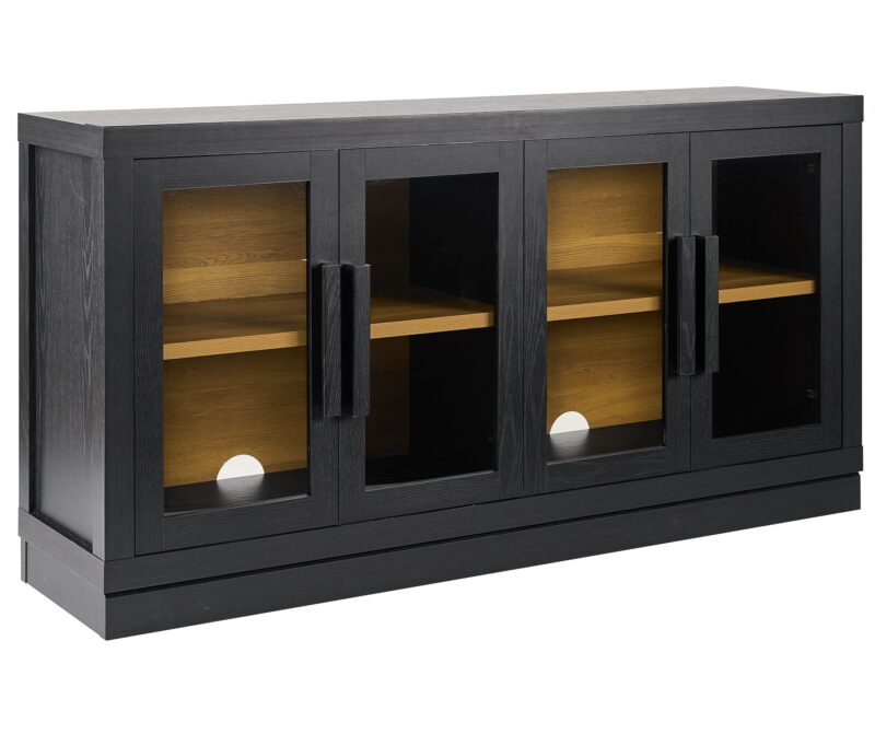Better Homes & Gardens Ezra TV Stand for TV's up to 70", Rich Black finish - Image 2