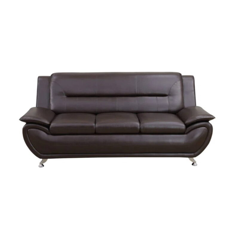 Trumanpick Leather 3 Seater Sofa Chair, Modern Comfy Sofa Couch for Living Room Furniture Set, Brown - Image 2