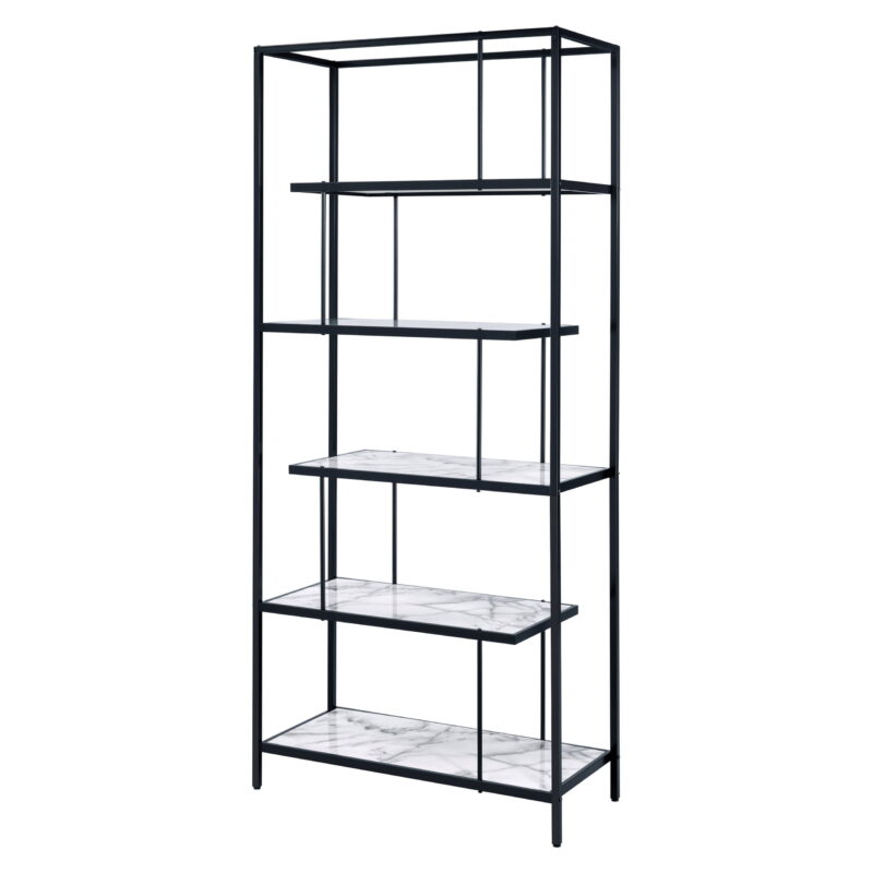Furniture of America Harper 5-Shelf Bookcase, Black - Image 3