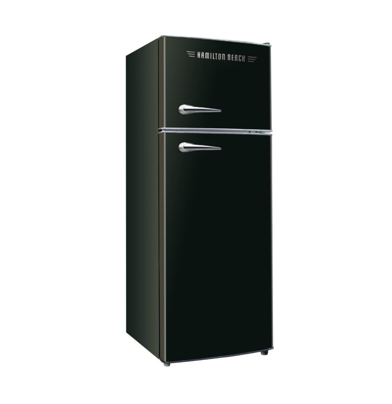 Hamilton Beach 7.5 Cu. Ft. Retro Top Freezer Refrigerator, Black - Image 4