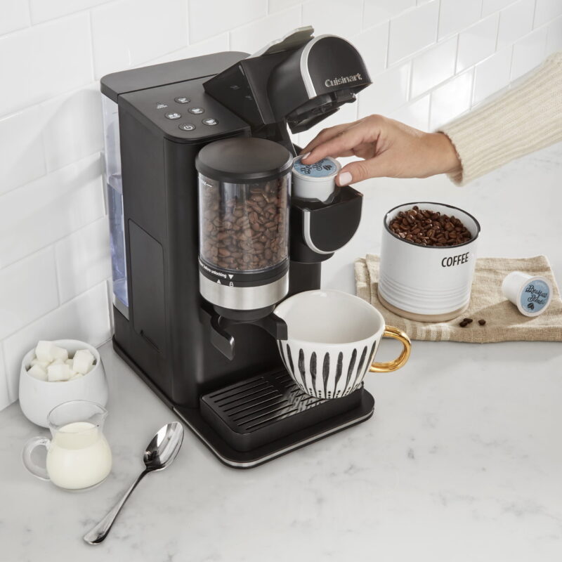 Cuisinart Grind & Brew Classic Black Single Serve Coffee Maker with Built-In Grinder - Image 6