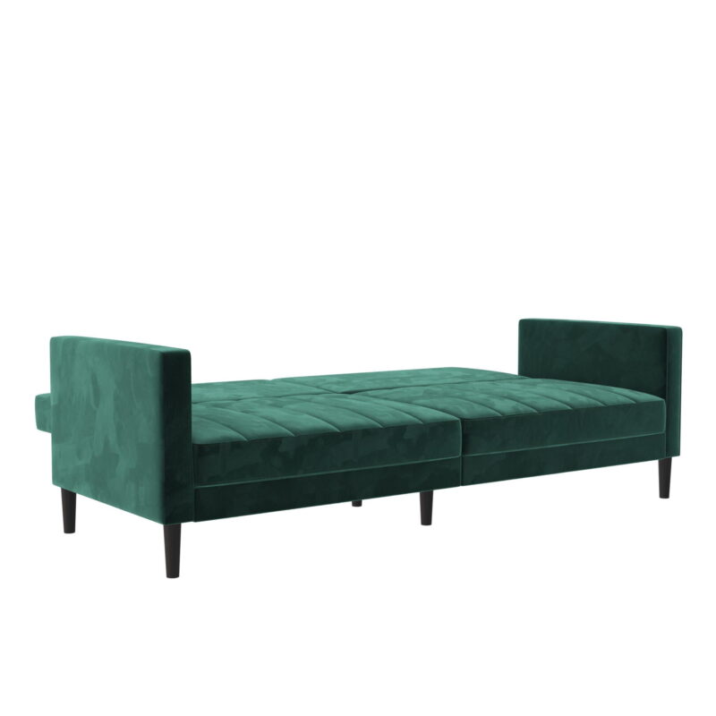 DHP Farnsworth Futon, Green Velvet - Image 7
