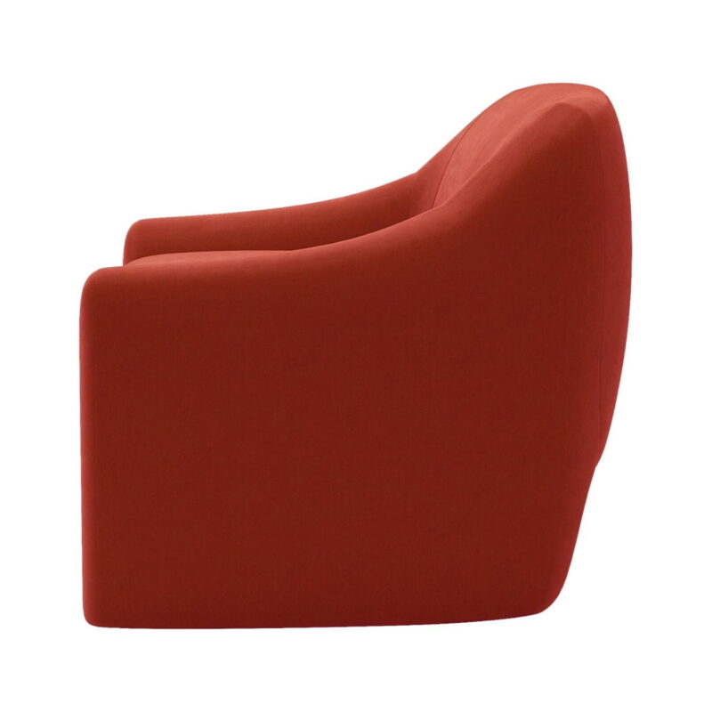 Better Homes & Gardens Emerson Curvy Accent Chair, Rustic Red Velvet - Image 2