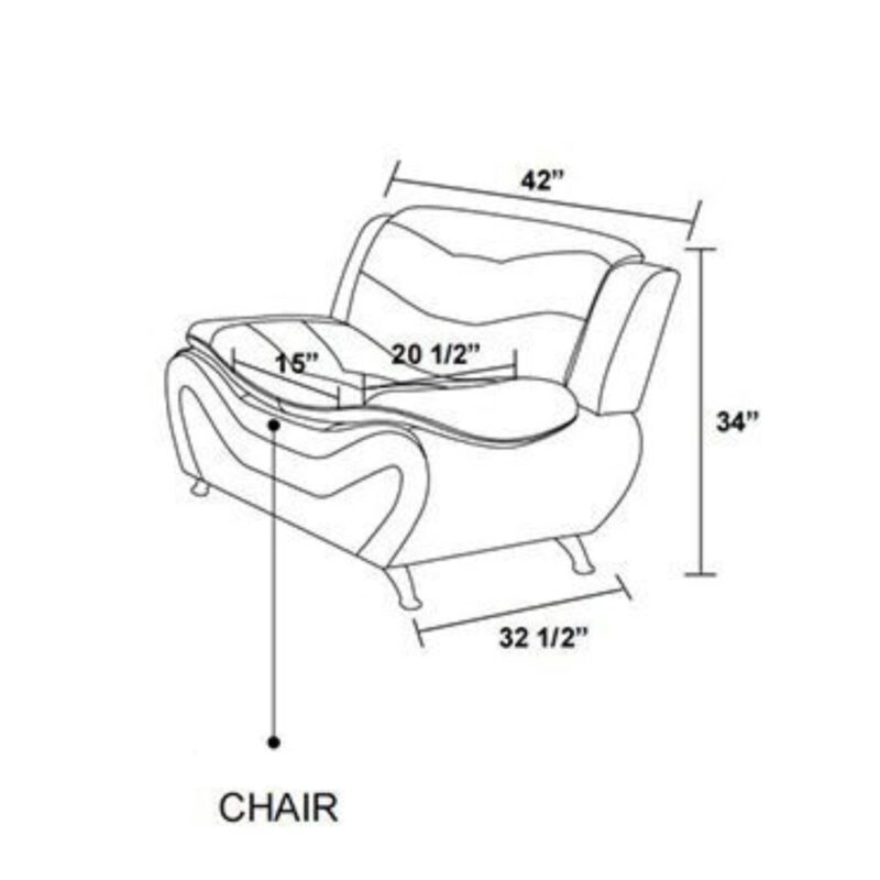 Trumanpick Leather Single Sofa Chair, Modern Comfy Sofa Couch for Living Room, Black - Image 6