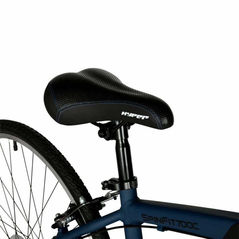Hyper Brand Bicycle 700c Men's Spin Fit Hybrid Bike, Black and Blue, Adults - Image 3