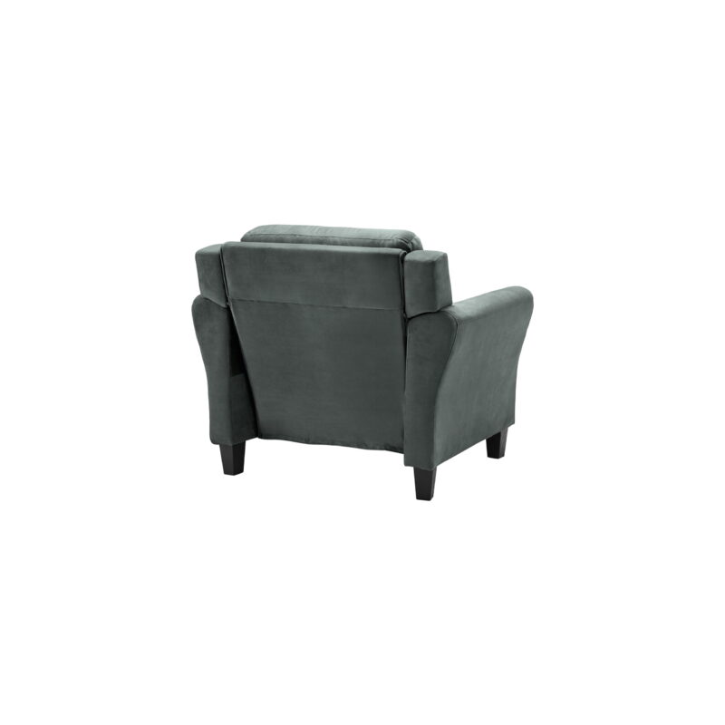 Lifestyle Solutions Taryn Club Chair, Dark Gray Fabric - Image 3