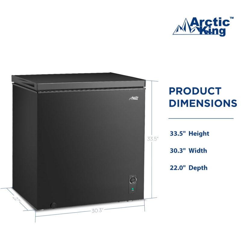 Arctic King 7.0 Cu ft Chest Freezer, Convertible, Black - Image 6
